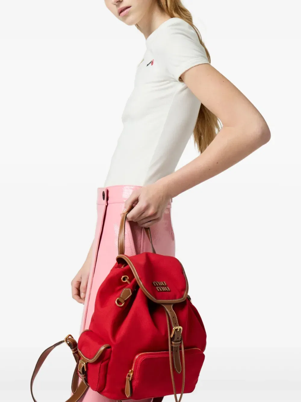 logo-lettering backpack