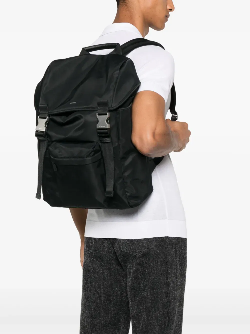 logo-lettering backpack