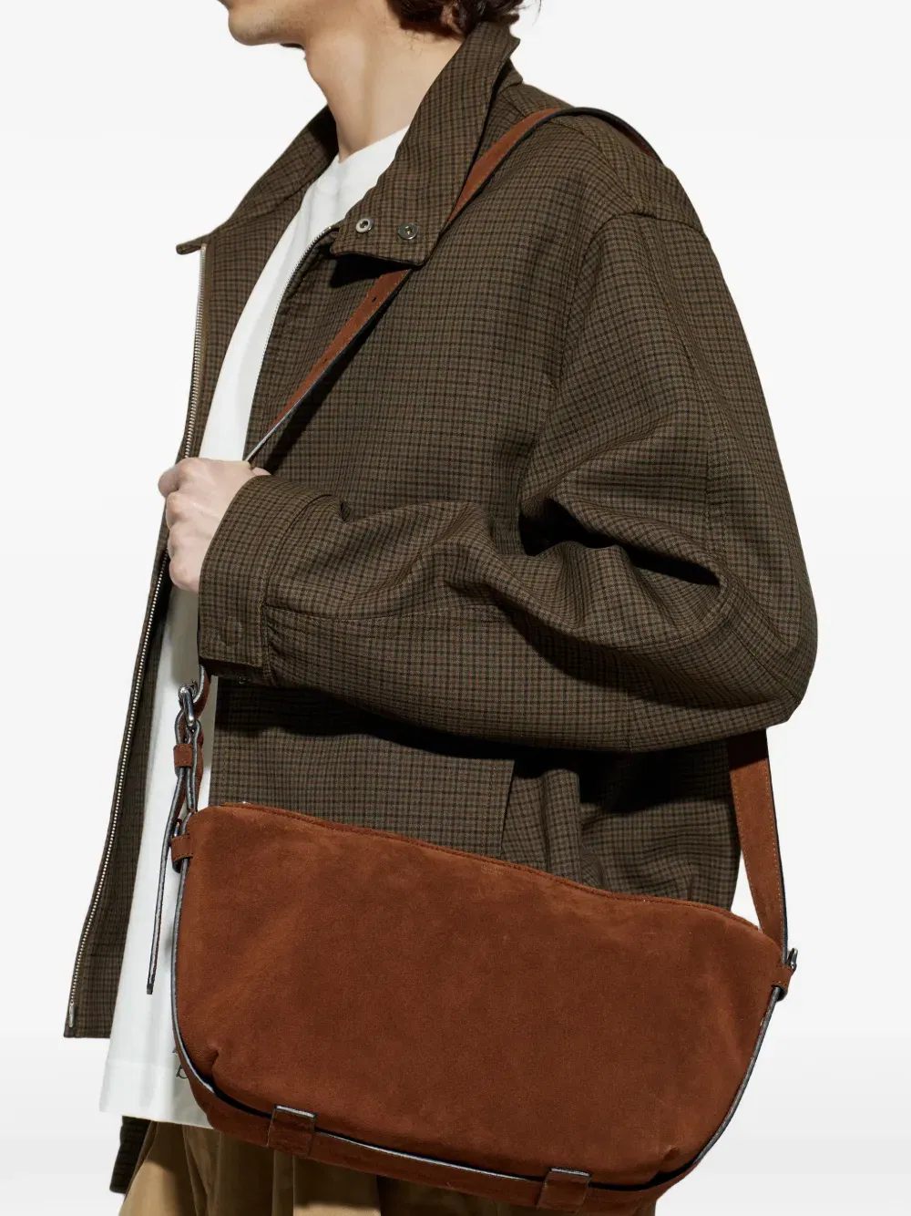 zip leather tote bag
