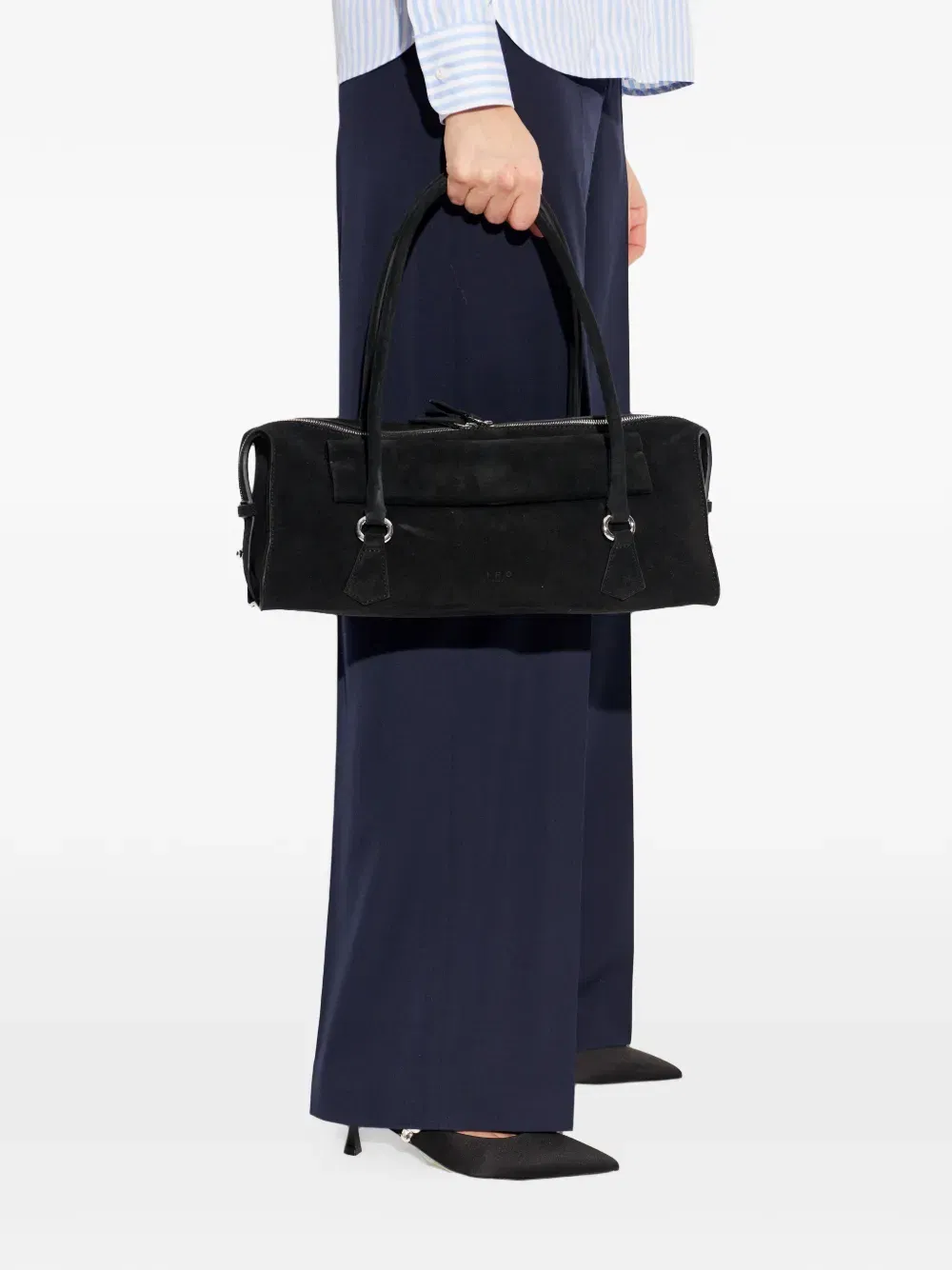 zip leather tote bag