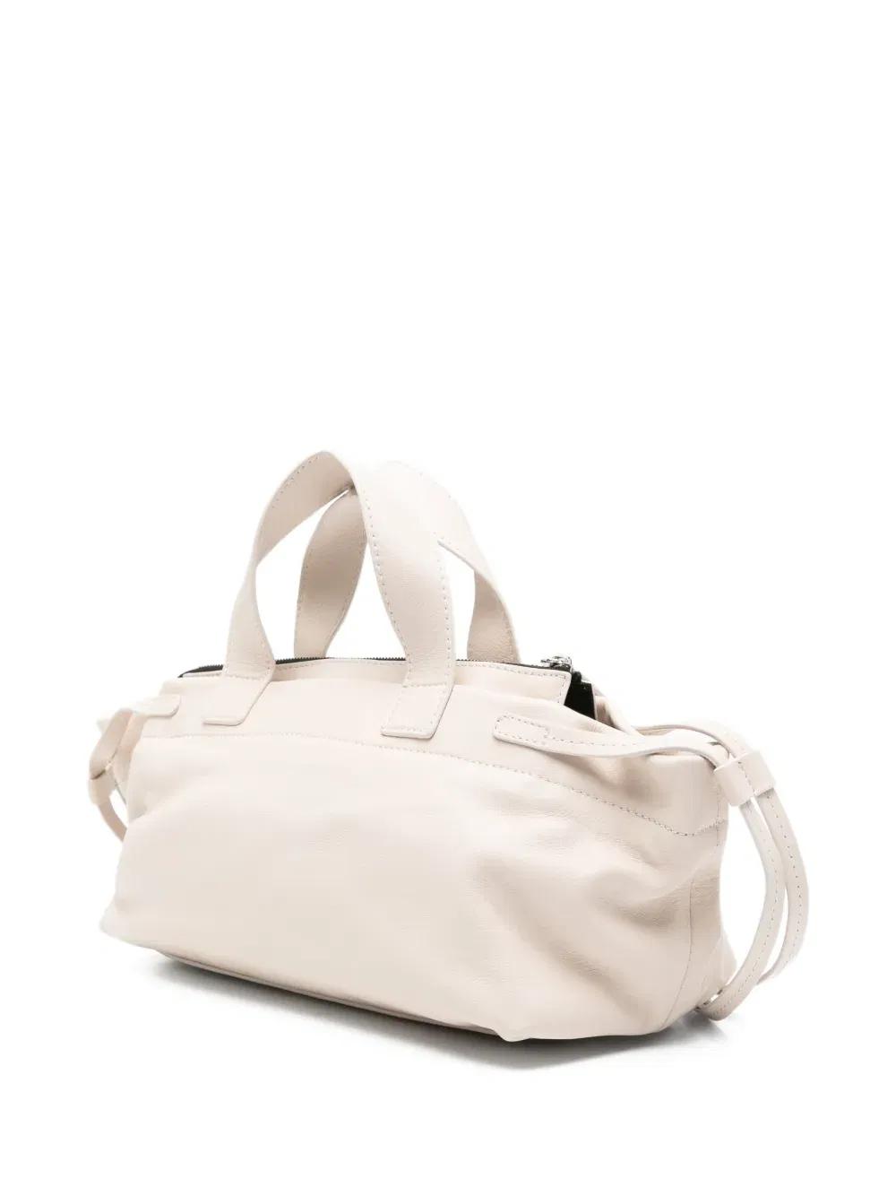 zip leather tote bag
