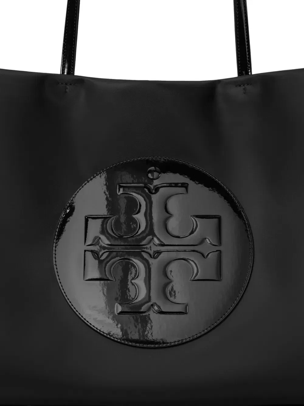 large Ella Patent logo-embossed tote bag