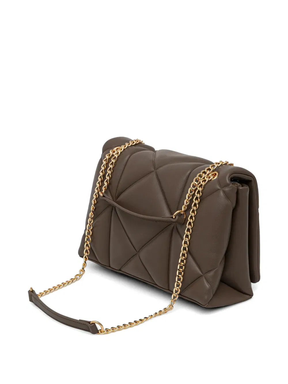 quilted chain-strap cross-body bag