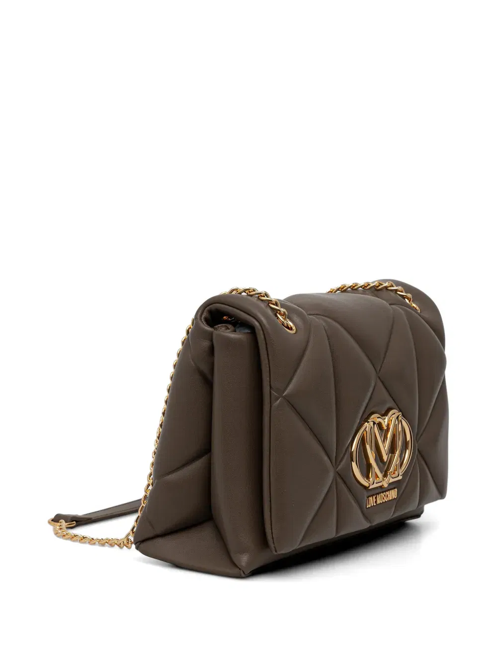 quilted chain-strap cross-body bag